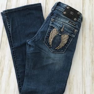 MISS ME ANGEL WINGS GOLD & DIAMOND POCKETS JEAN J4
